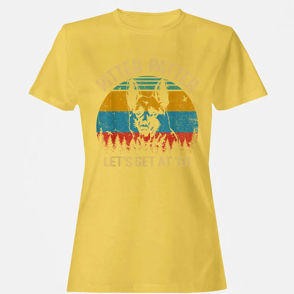 Funny Pitter Vintage Patter German Shepherd 2 Women's T-shirt - 4