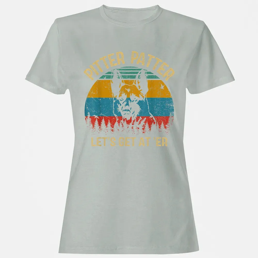Funny Pitter Vintage Patter German Shepherd 2 Women's T-shirt - 2