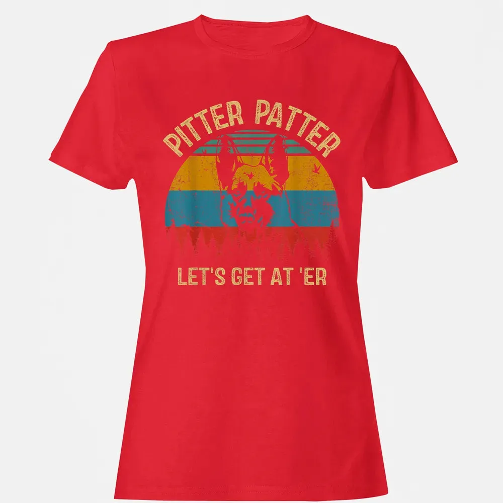 Funny Pitter Vintage Patter German Shepherd 2 Women's T-shirt - 13