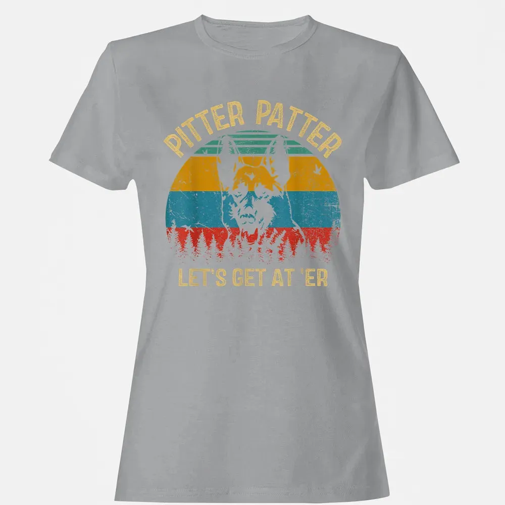 Funny Pitter Vintage Patter German Shepherd 2 Women's T-shirt - 15