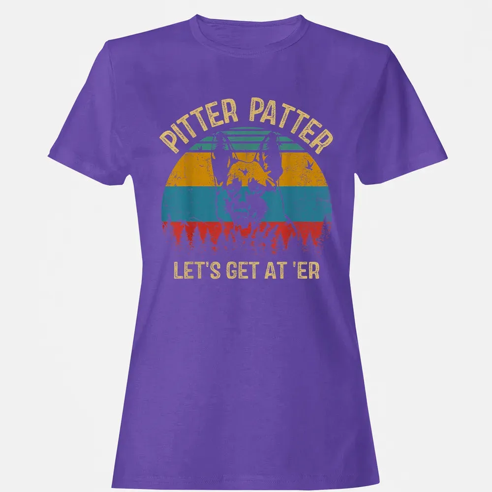 Funny Pitter Vintage Patter German Shepherd 2 Women's T-shirt - 12