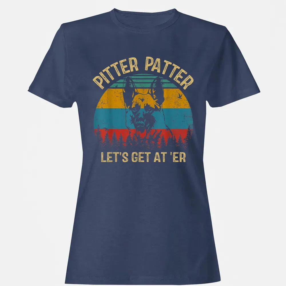 Funny Pitter Vintage Patter German Shepherd 2 Women's T-shirt - 10