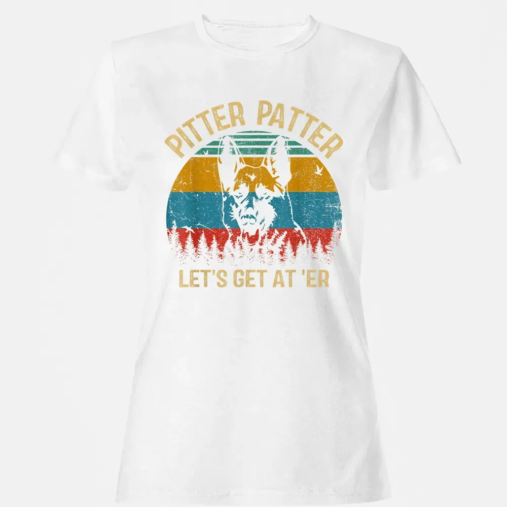 Funny Pitter Vintage Patter German Shepherd 2 Women's T-shirt - 16