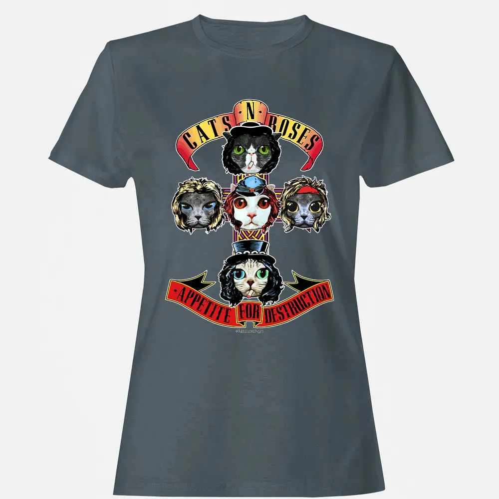 Cats N Roses Women's T-shirt - 3