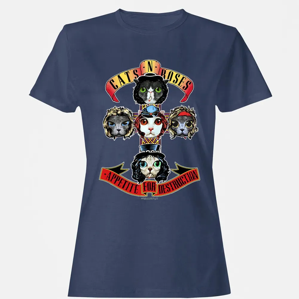 Cats N Roses Women's T-shirt - 10
