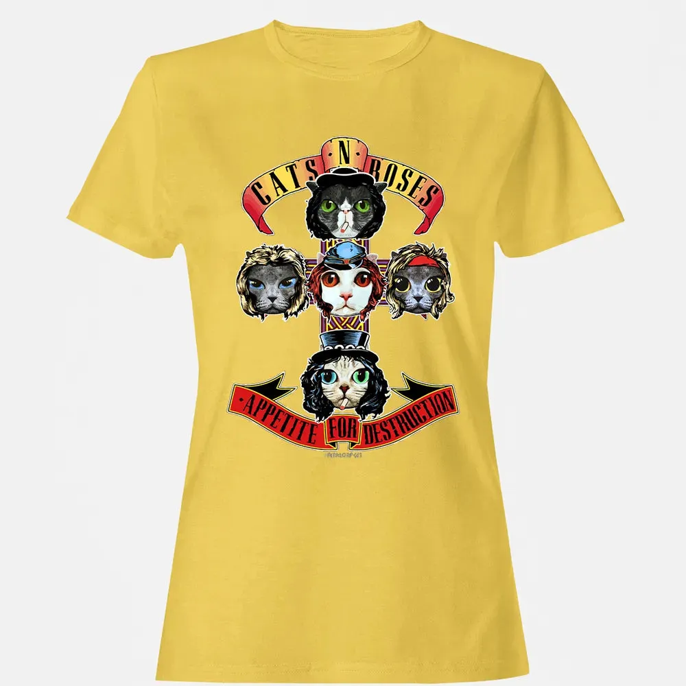 Cats N Roses Women's T-shirt - 4