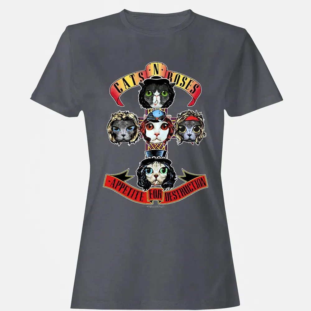 Cats N Roses Women's T-shirt - 5