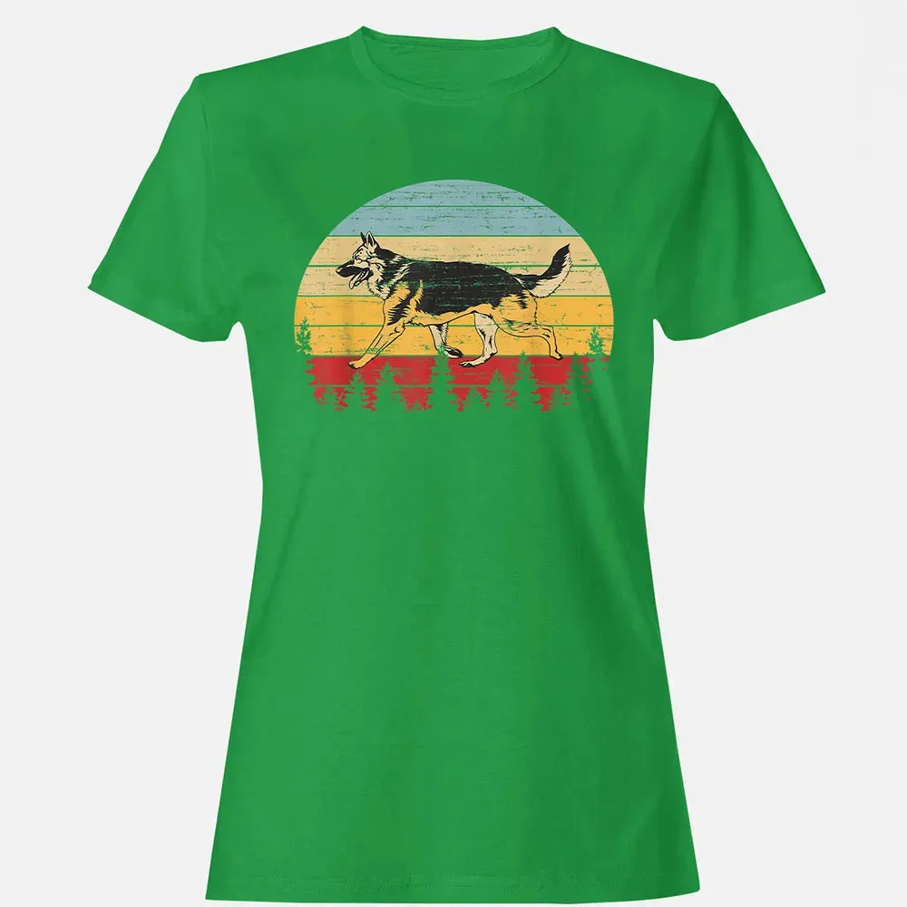 German Shepherd Vintage Retro Women's T-shirt - 7