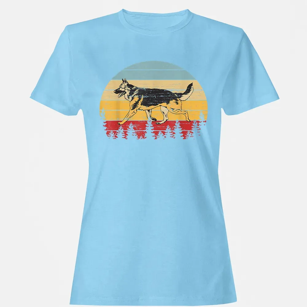 German Shepherd Vintage Retro Women's T-shirt - 8