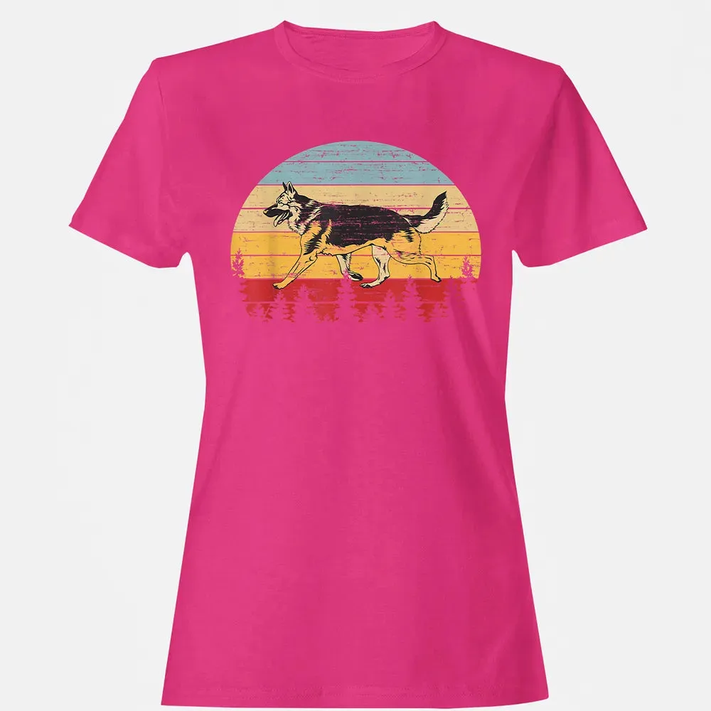 German Shepherd Vintage Retro Women's T-shirt - 6