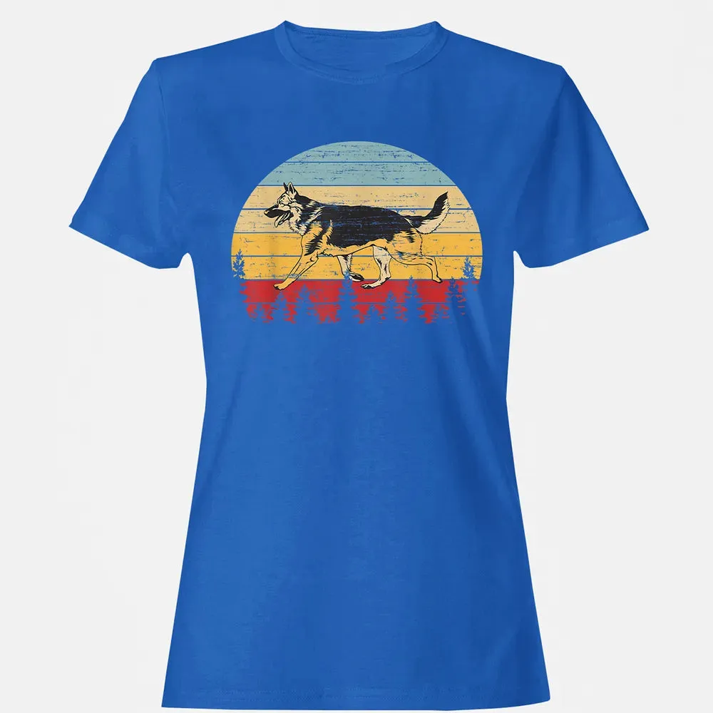 German Shepherd Vintage Retro Women's T-shirt - 14