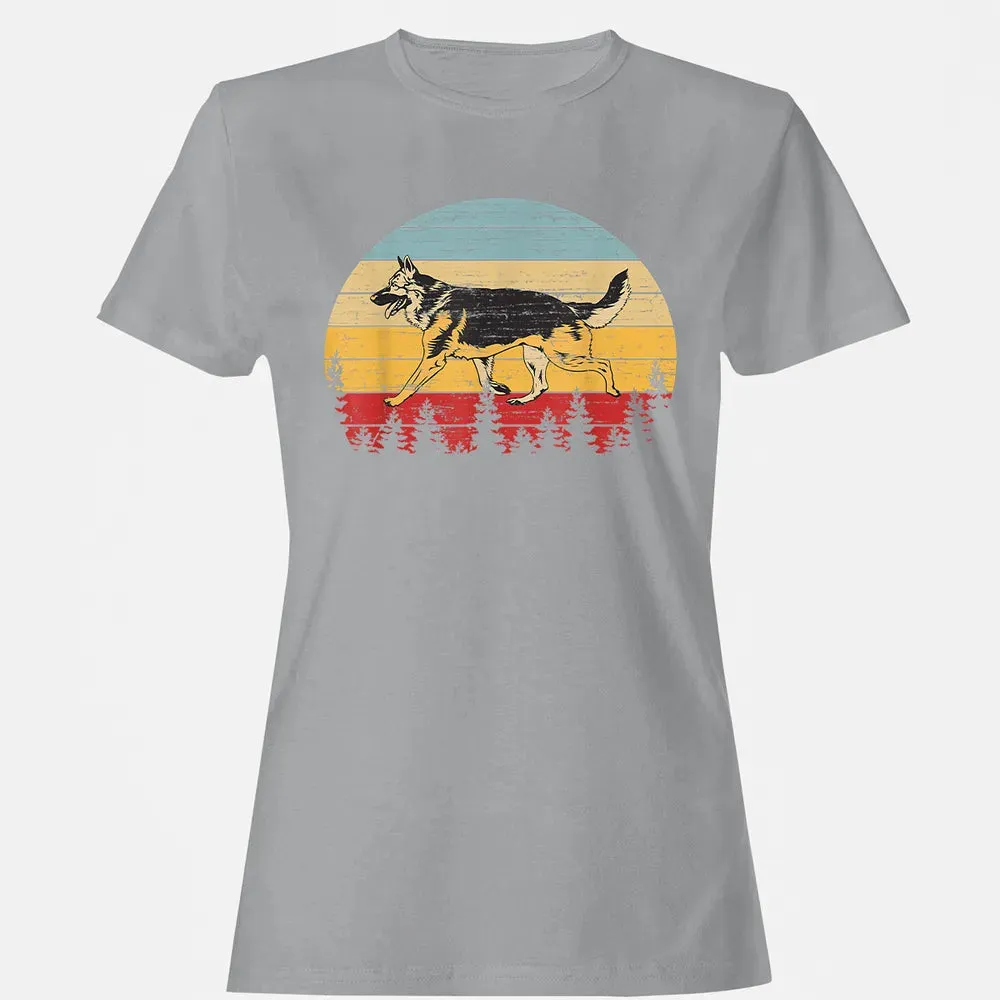German Shepherd Vintage Retro Women's T-shirt - 15