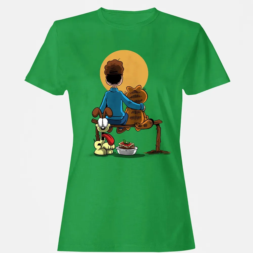 Family Gazing at the Moon Women's T-shirt - 7