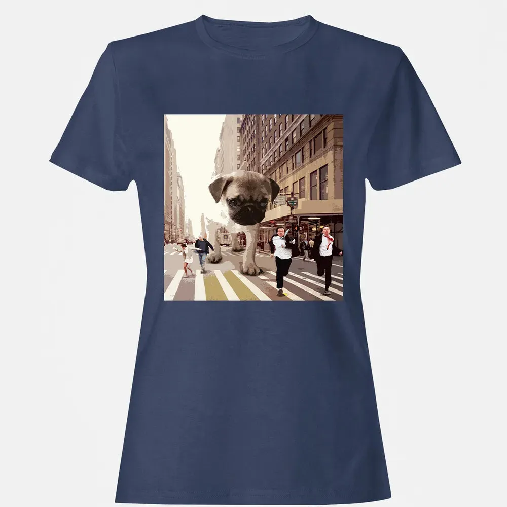 PUGZILLA   Funny Pug T for Dog lovers to Halloween Women's T-shirt - 10