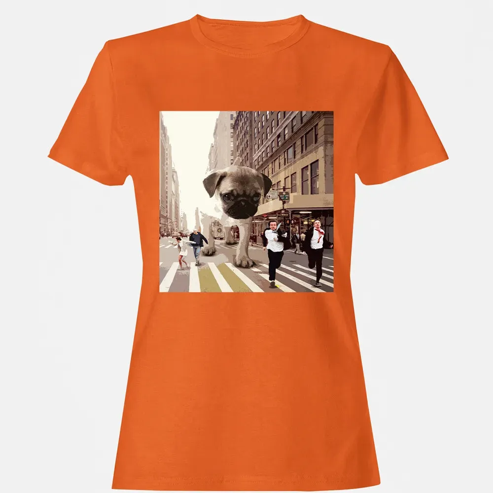 PUGZILLA   Funny Pug T for Dog lovers to Halloween Women's T-shirt - 11