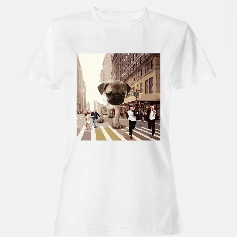 PUGZILLA   Funny Pug T for Dog lovers to Halloween Women's T-shirt - 16