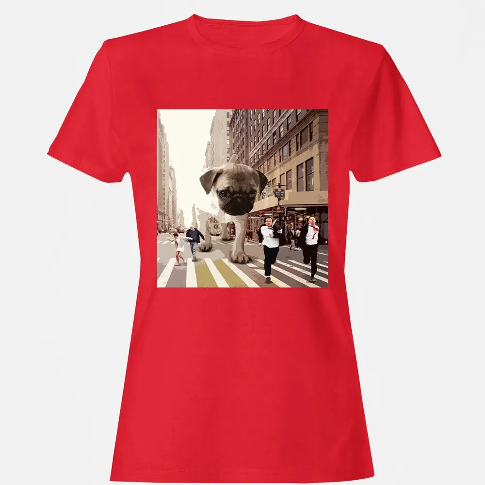 PUGZILLA   Funny Pug T for Dog lovers to Halloween Women's T-shirt - 13