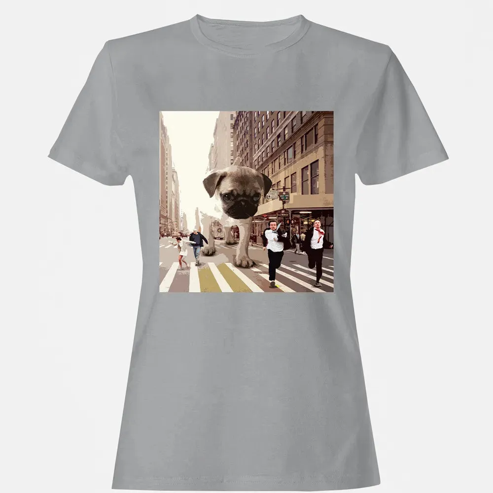 PUGZILLA   Funny Pug T for Dog lovers to Halloween Women's T-shirt - 15