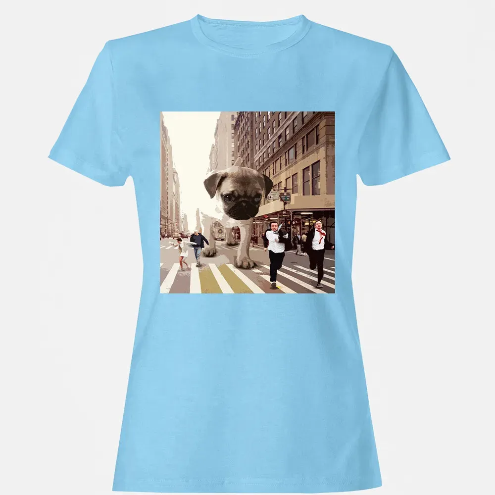 PUGZILLA   Funny Pug T for Dog lovers to Halloween Women's T-shirt - 8
