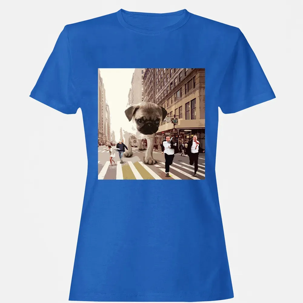 PUGZILLA   Funny Pug T for Dog lovers to Halloween Women's T-shirt - 14