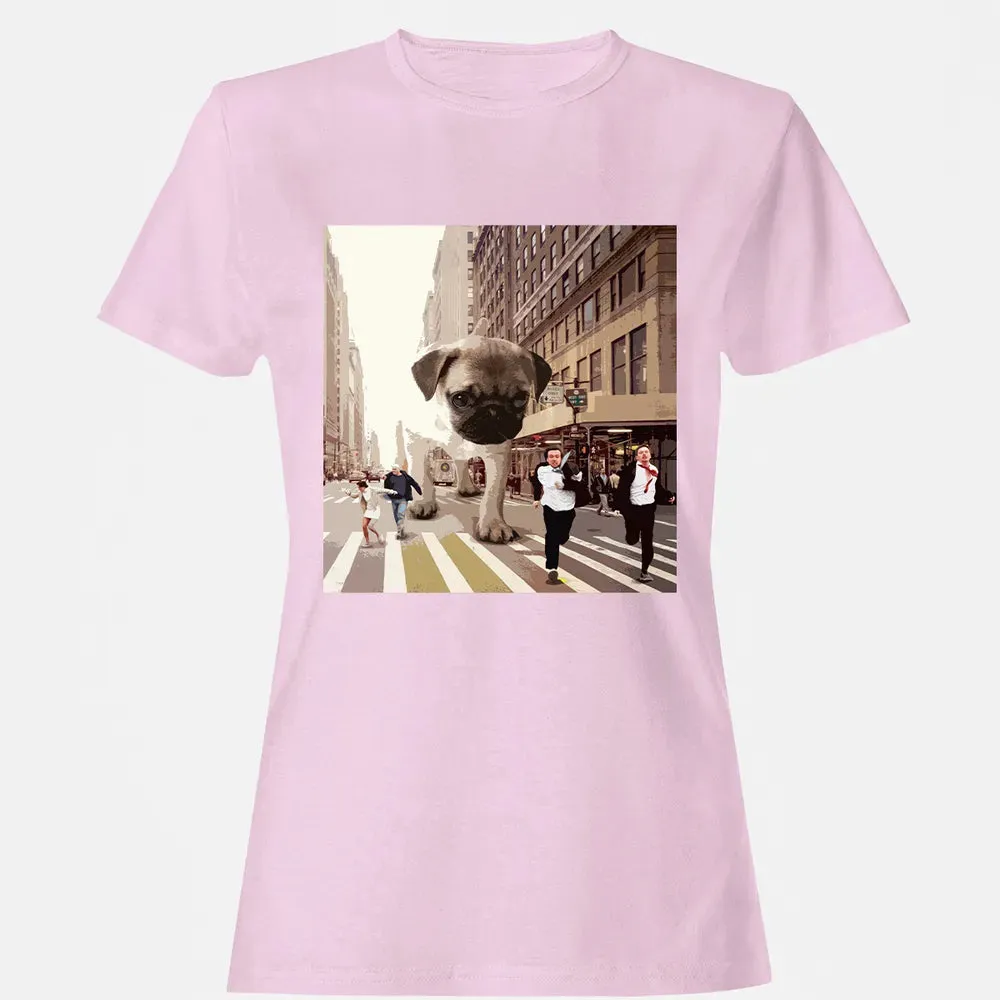 PUGZILLA   Funny Pug T for Dog lovers to Halloween Women's T-shirt - 9