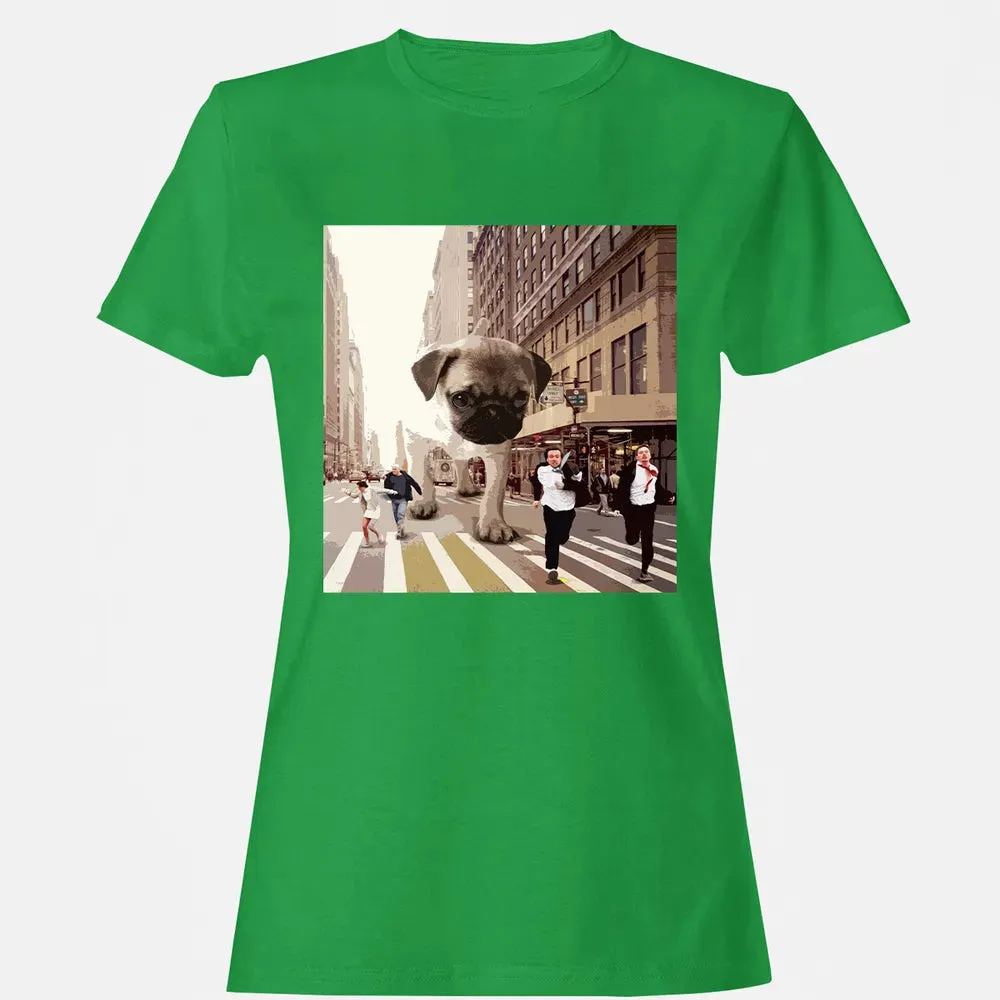 PUGZILLA   Funny Pug T for Dog lovers to Halloween Women's T-shirt - 7