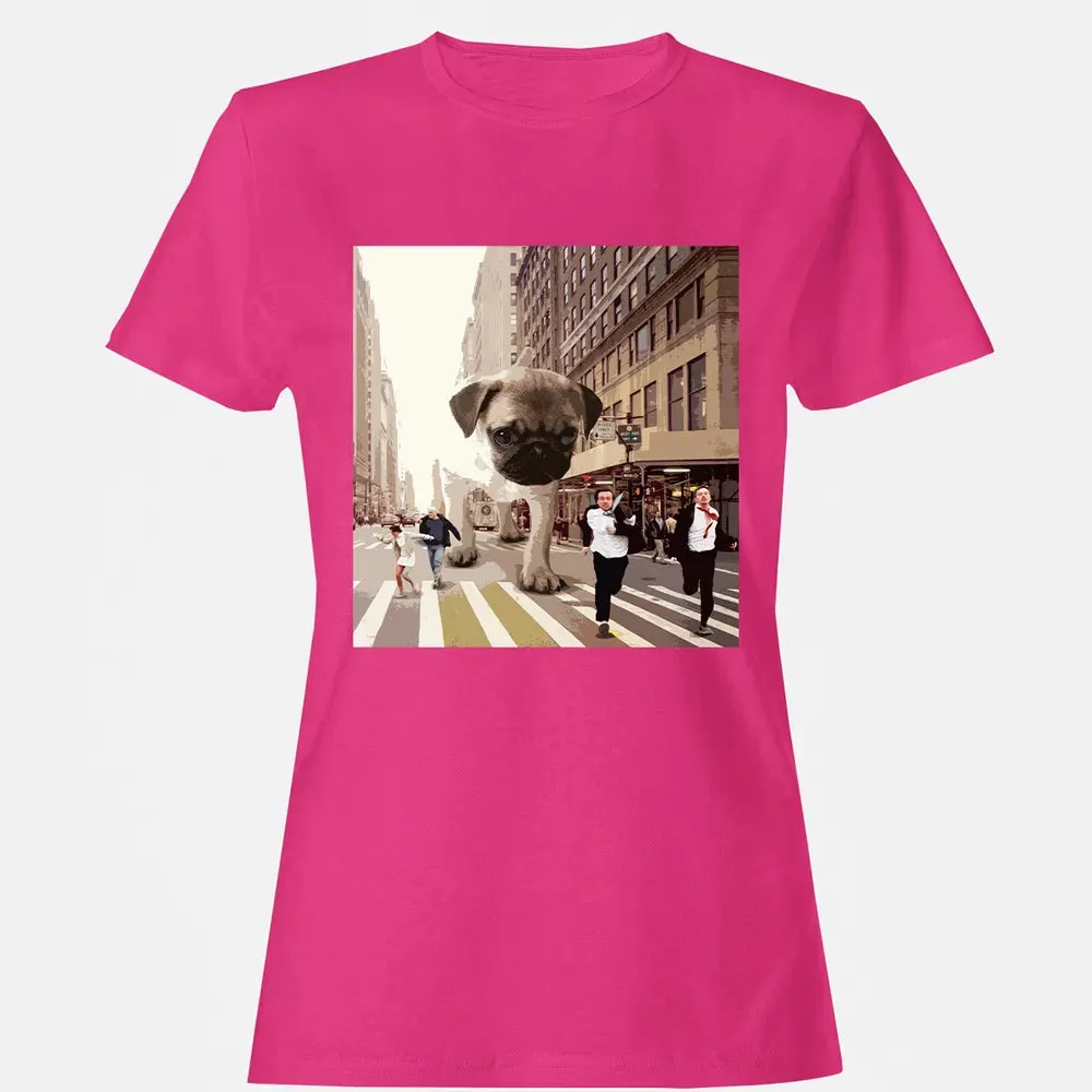 PUGZILLA   Funny Pug T for Dog lovers to Halloween Women's T-shirt - 6