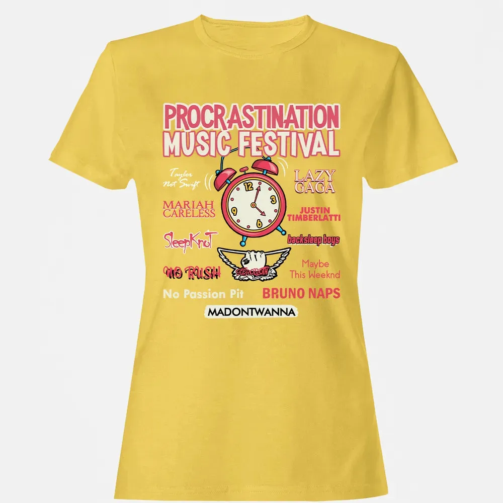 Procastination Music Festival Women's T-shirt - 4