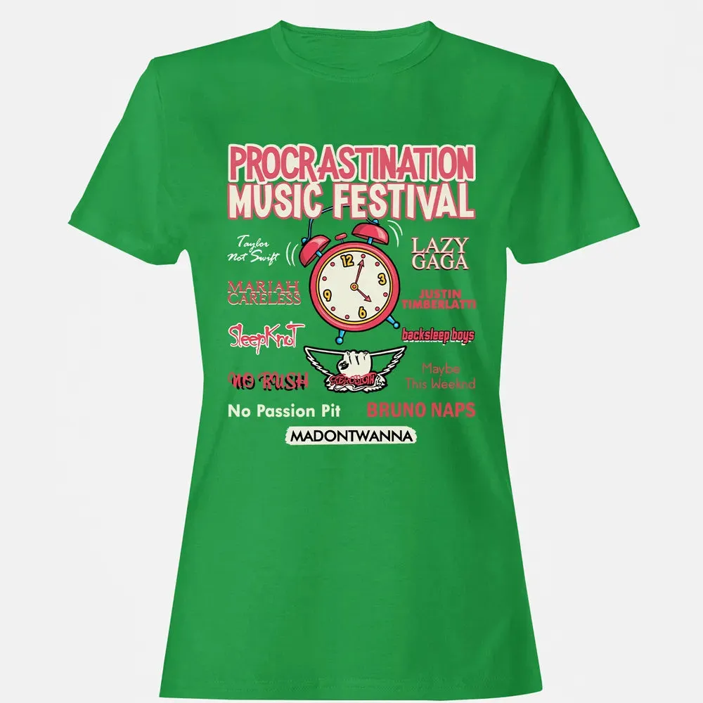 Procastination Music Festival Women's T-shirt - 7