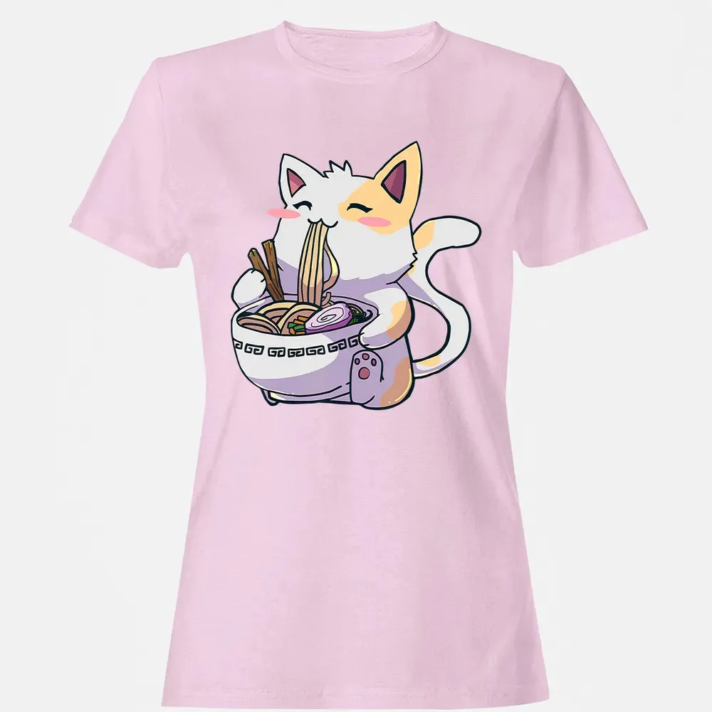 Ramen  Cat T Kawaii Anime  Japanese Gift Women's T-shirt - 9