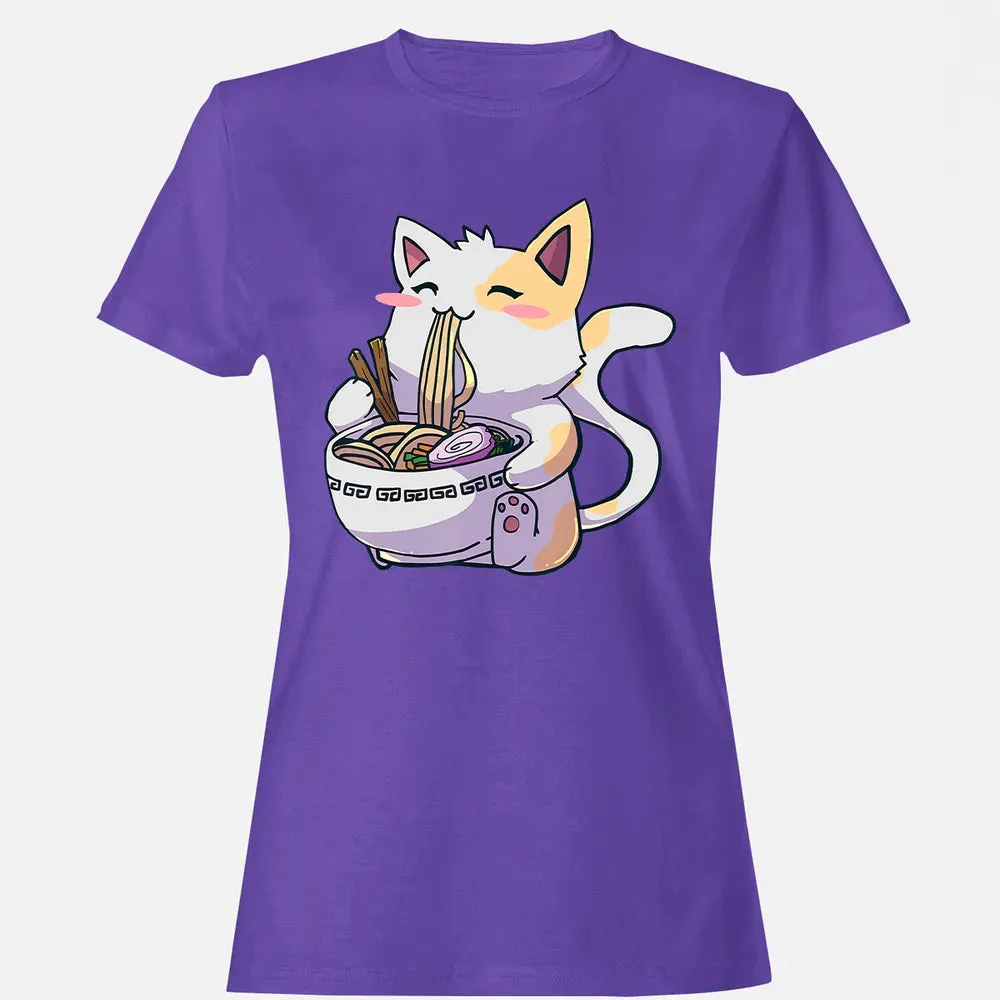 Ramen  Cat T Kawaii Anime  Japanese Gift Women's T-shirt - 12