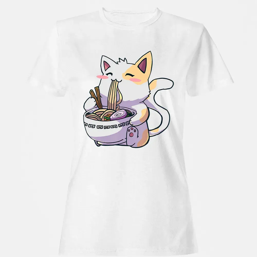 Ramen  Cat T Kawaii Anime  Japanese Gift Women's T-shirt - 16