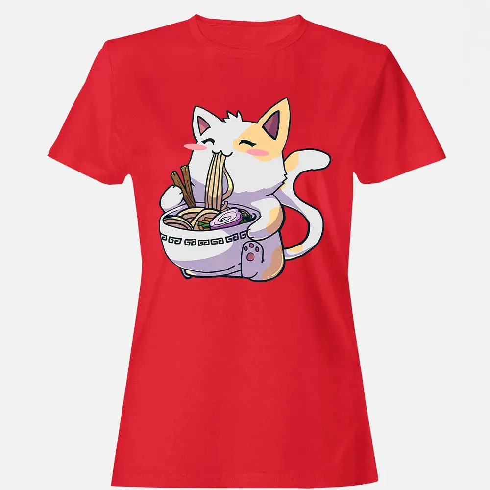 Ramen  Cat T Kawaii Anime  Japanese Gift Women's T-shirt - 13