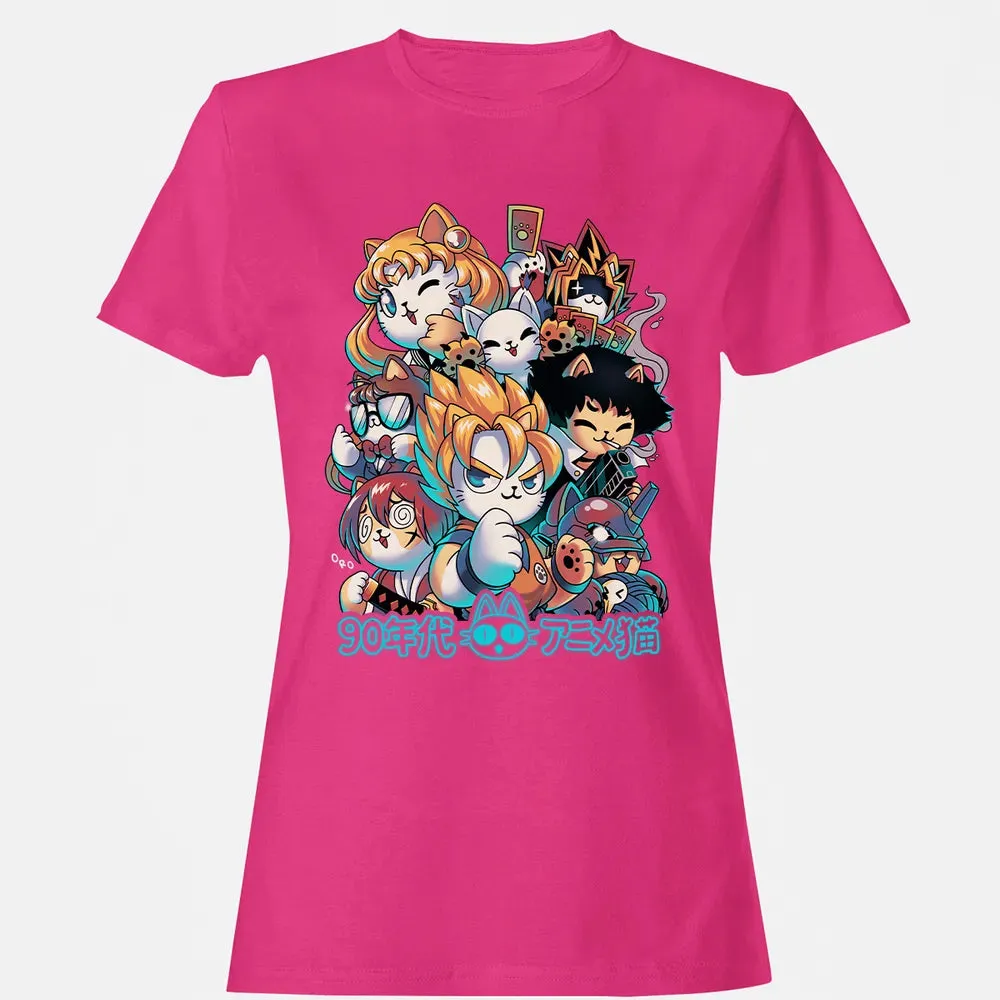 90s Kawaii Anime Neko Women's T-shirt - 6