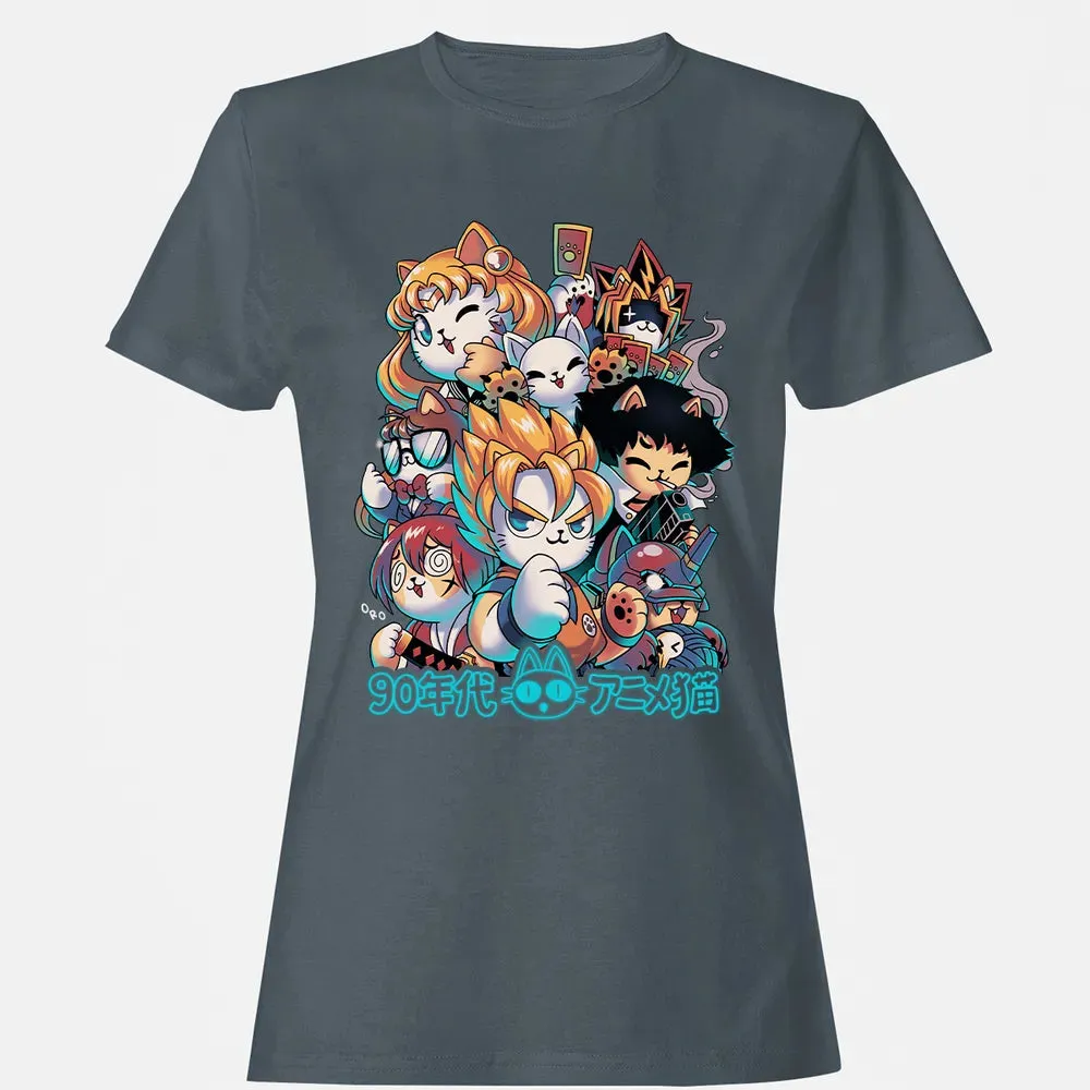 90s Kawaii Anime Neko Women's T-shirt - 3