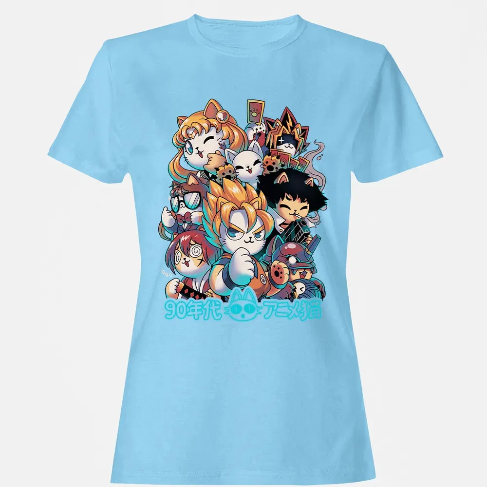 90s Kawaii Anime Neko Women's T-shirt - 8