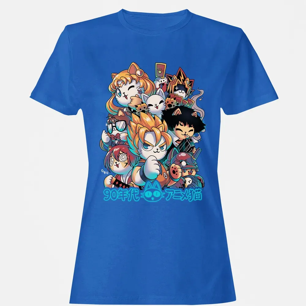 90s Kawaii Anime Neko Women's T-shirt - 14