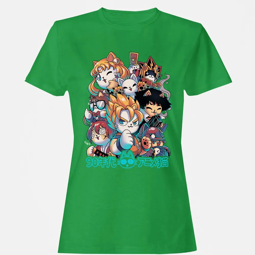 90s Kawaii Anime Neko Women's T-shirt - 7
