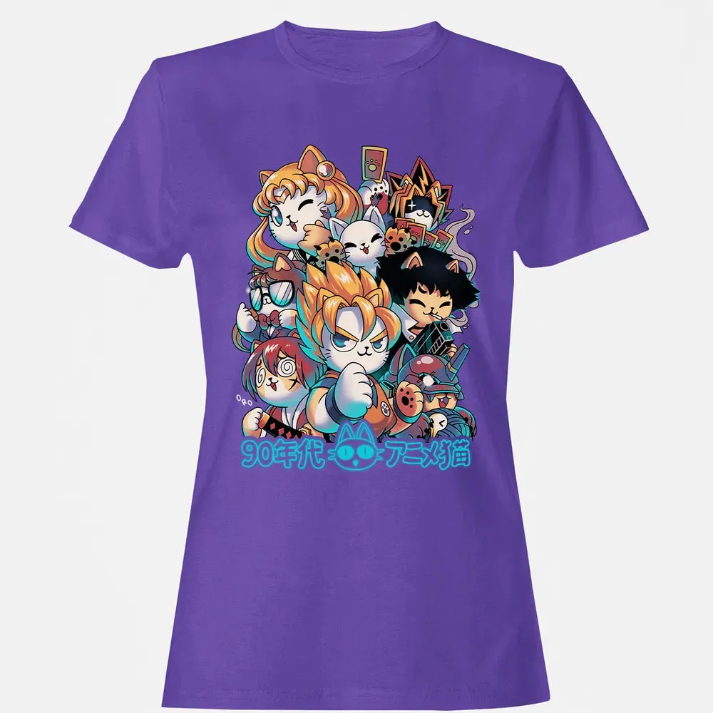 90s Kawaii Anime Neko Women's T-shirt - 12