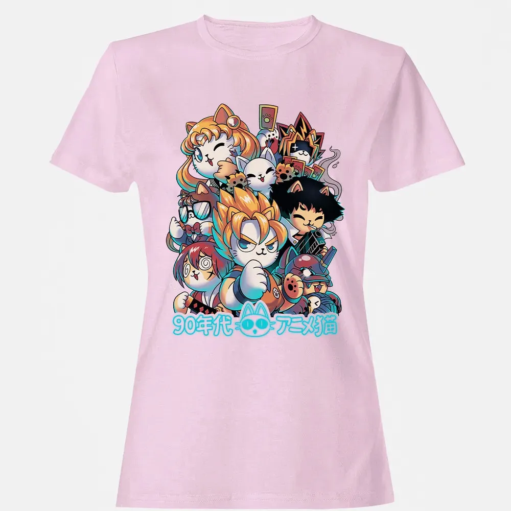 90s Kawaii Anime Neko Women's T-shirt - 9