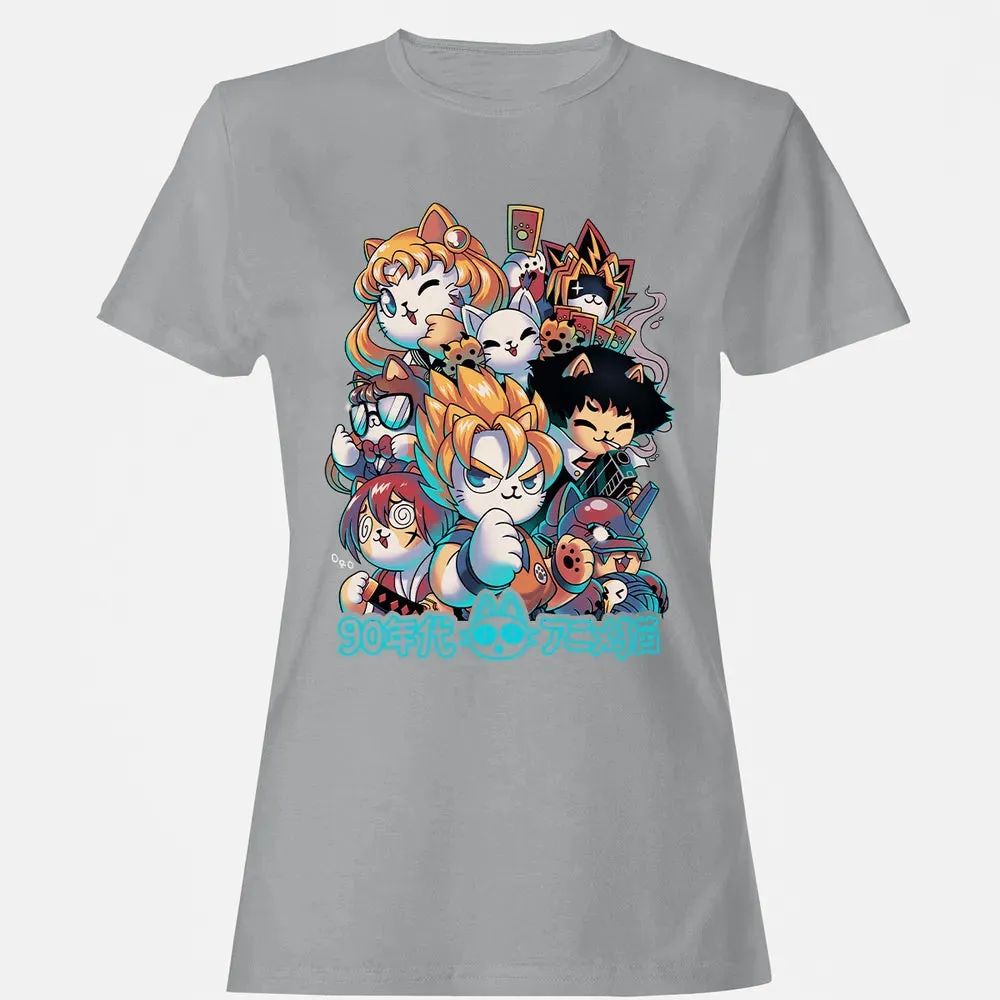 90s Kawaii Anime Neko Women's T-shirt - 15