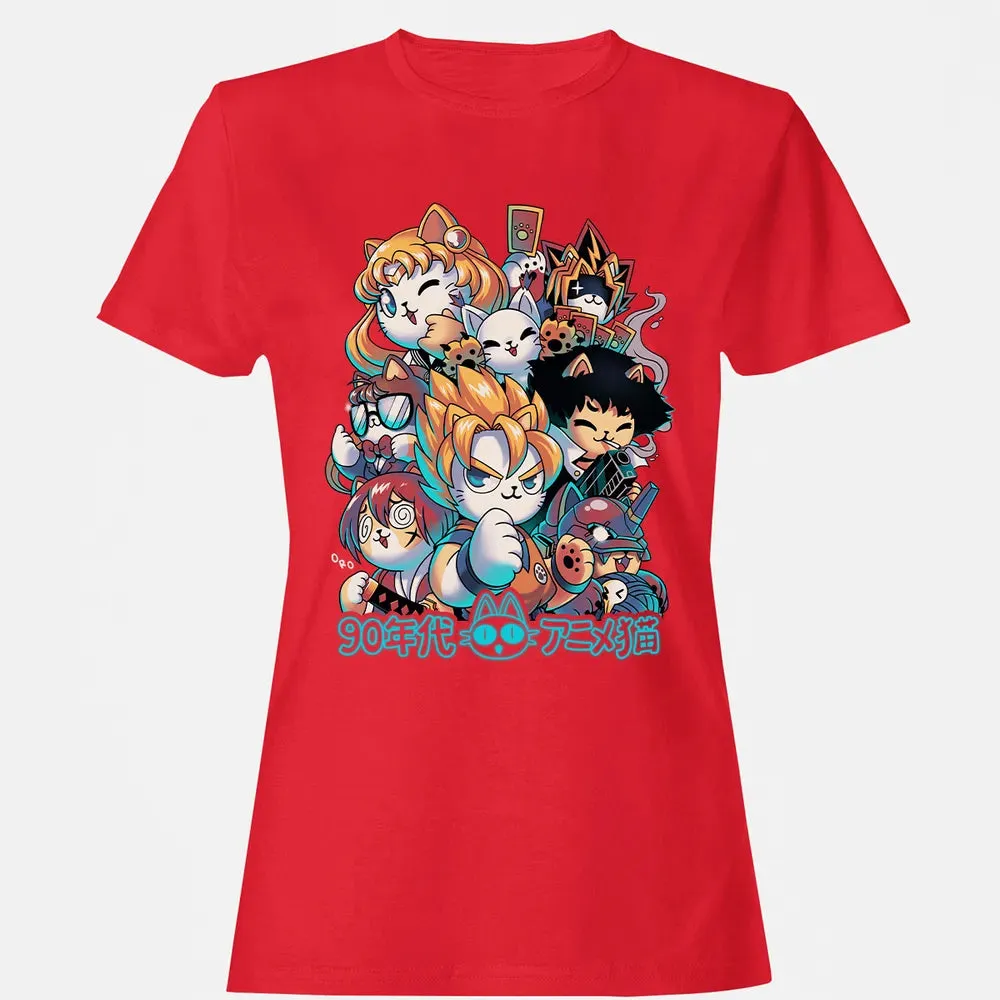 90s Kawaii Anime Neko Women's T-shirt - 13
