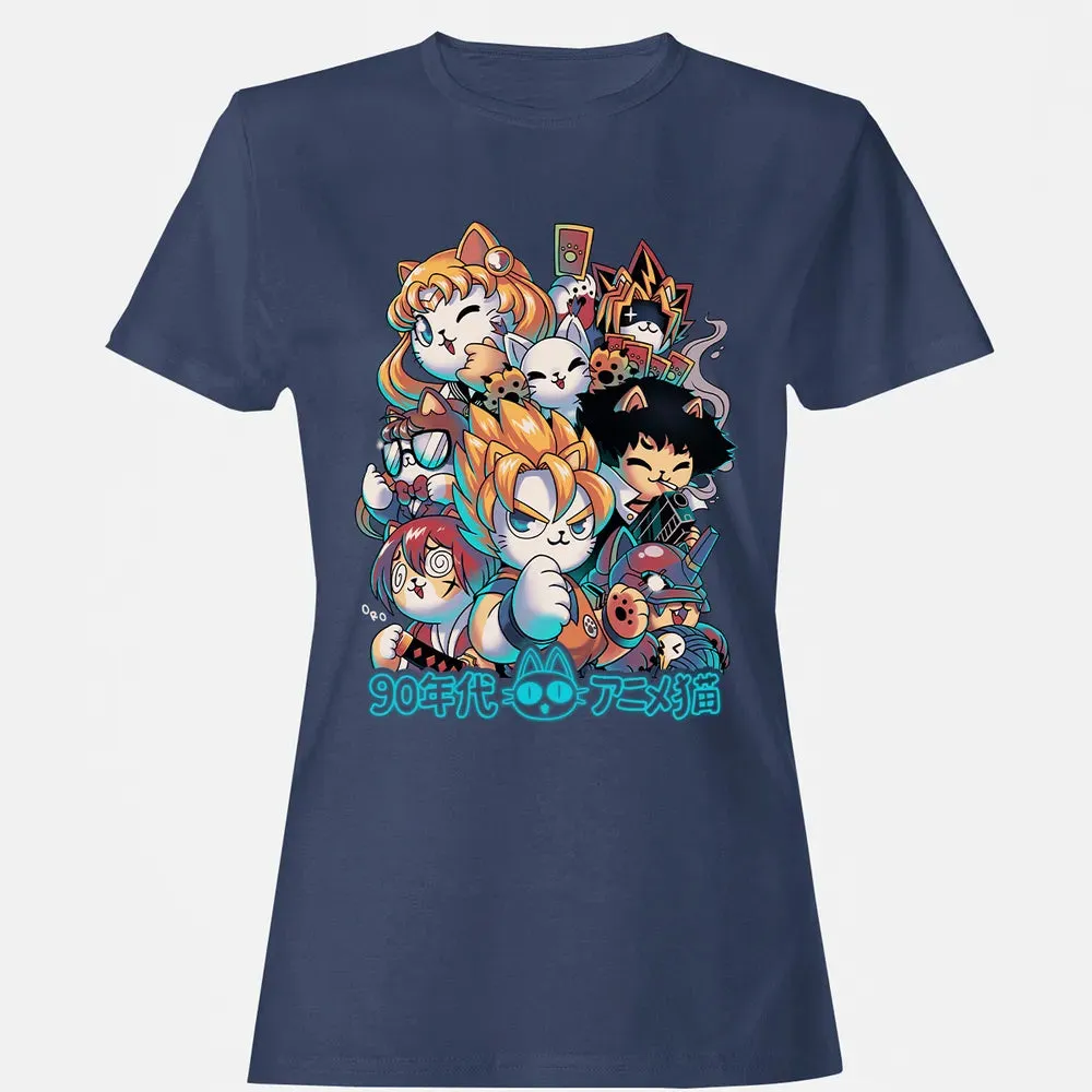 90s Kawaii Anime Neko Women's T-shirt - 10