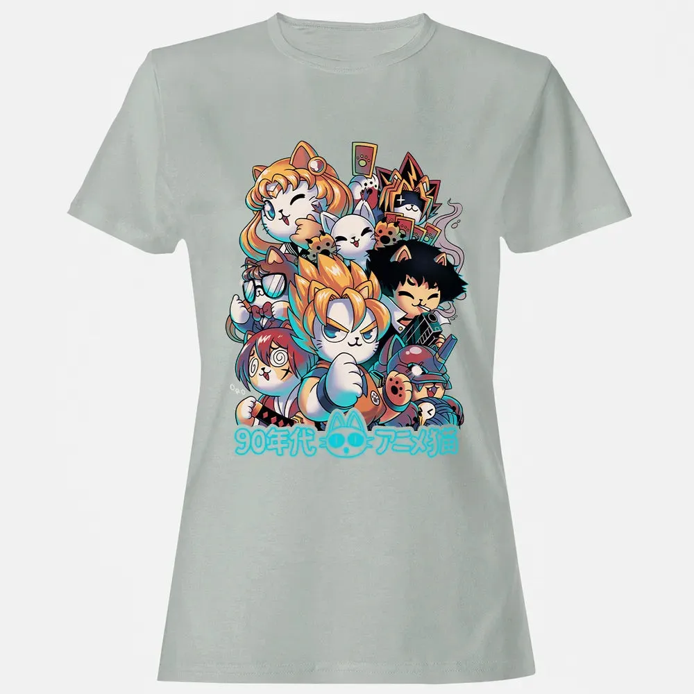 90s Kawaii Anime Neko Women's T-shirt - 2