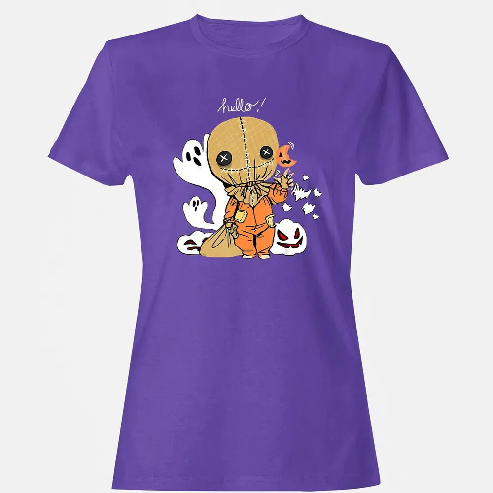 Trick r Treat Funny Cute Sam Halloween 2019 Costume Women's T-shirt - 12