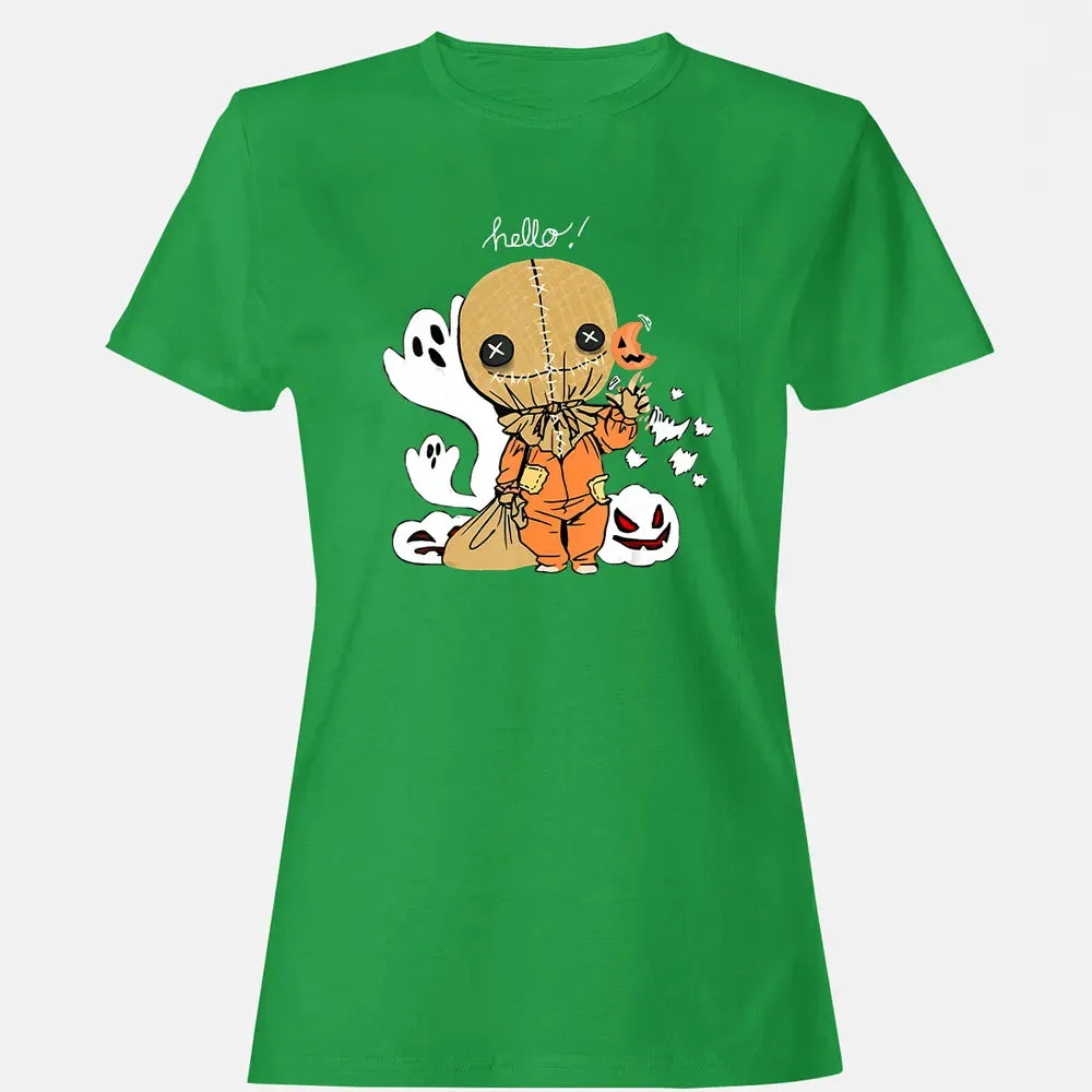 Trick r Treat Funny Cute Sam Halloween 2019 Costume Women's T-shirt - 7