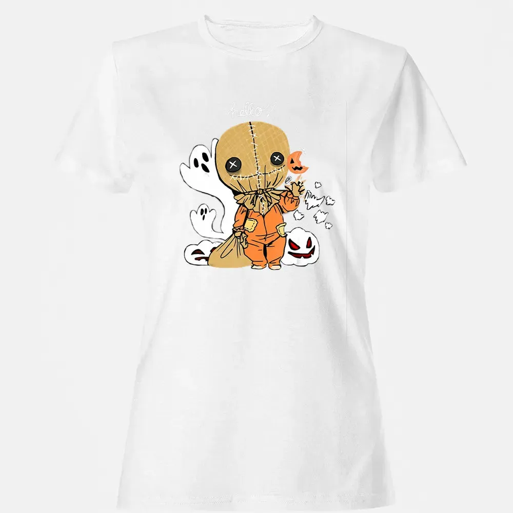 Trick r Treat Funny Cute Sam Halloween 2019 Costume Women's T-shirt - 16