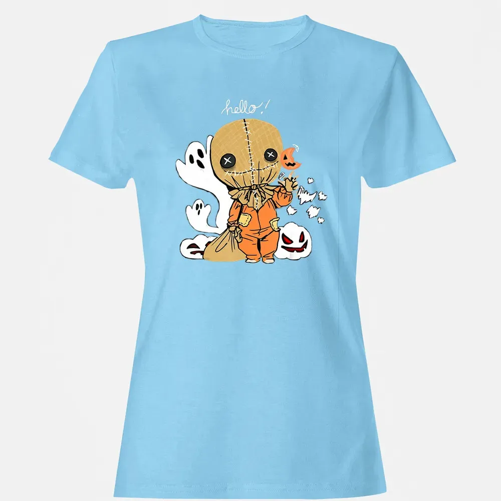 Trick r Treat Funny Cute Sam Halloween 2019 Costume Women's T-shirt - 8