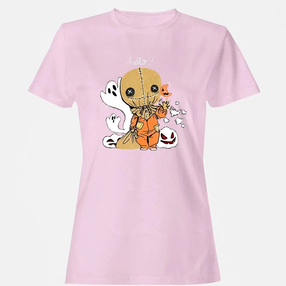 Trick r Treat Funny Cute Sam Halloween 2019 Costume Women's T-shirt - 9