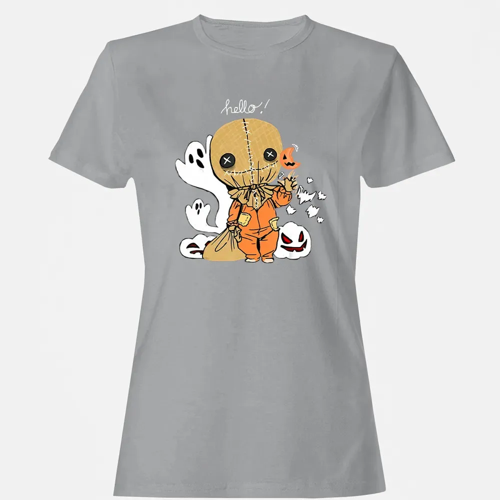 Trick r Treat Funny Cute Sam Halloween 2019 Costume Women's T-shirt - 15